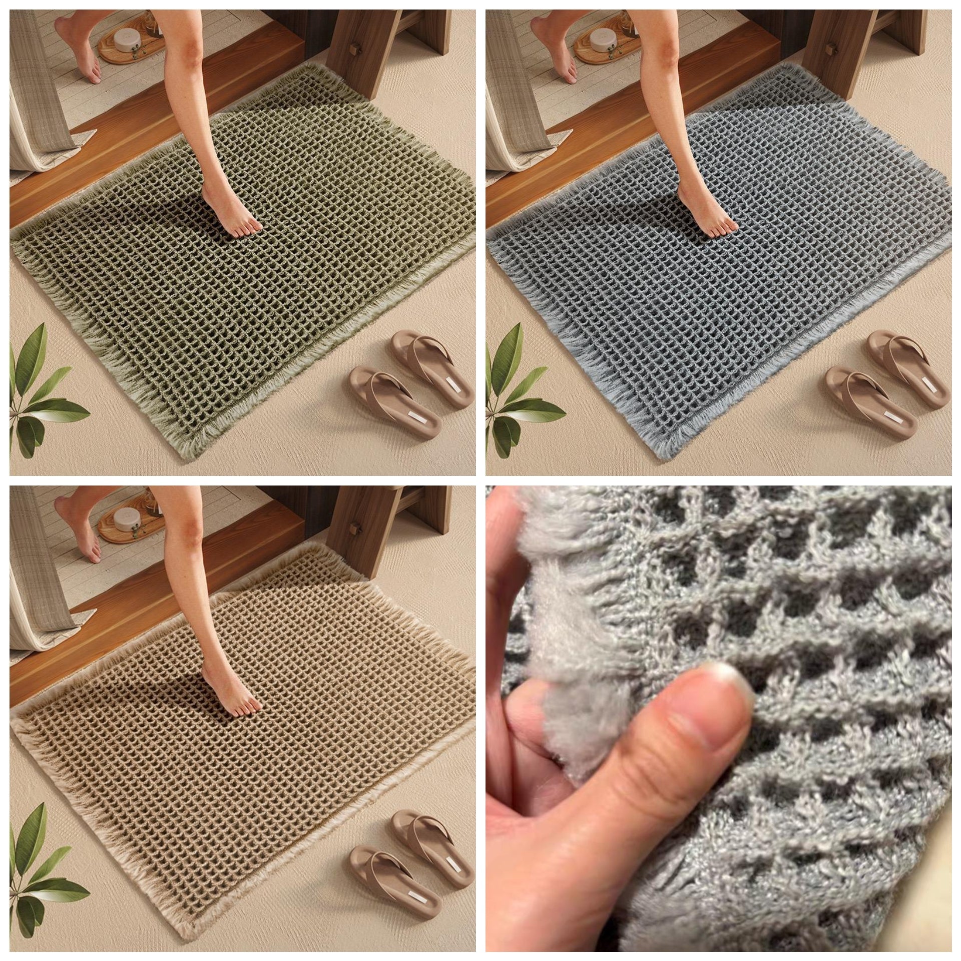Texturerad absorberande entrématta – slitstark halkfri välkomstmatta för inomhus- och utomhusbruk