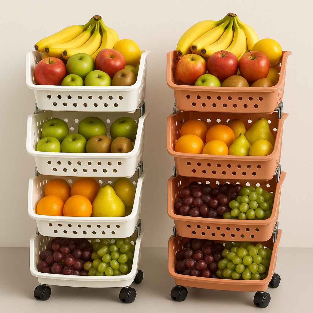 KitchenRack - Space-Saving Stackable Vegetable Organizer