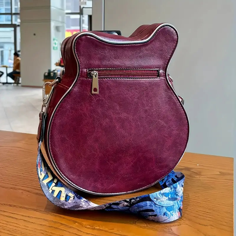 Rockstar - Vintage Retro Gitarr Crossbody Väska