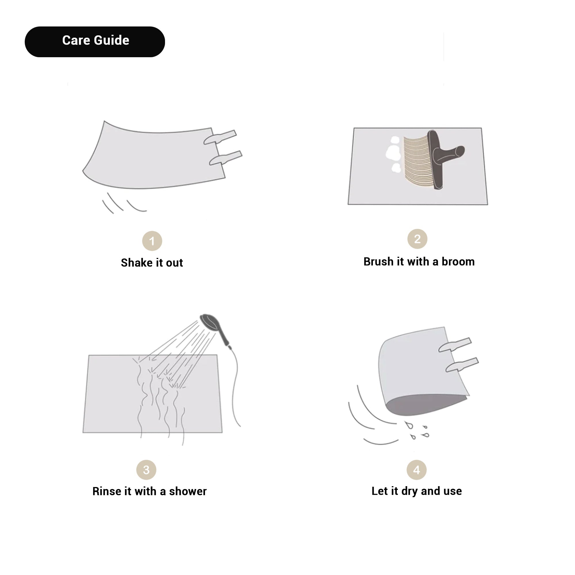 Nordisk inspirerad abstrakt badrumsmatta – halkfri modern badrumsmatta med konstnärlig design