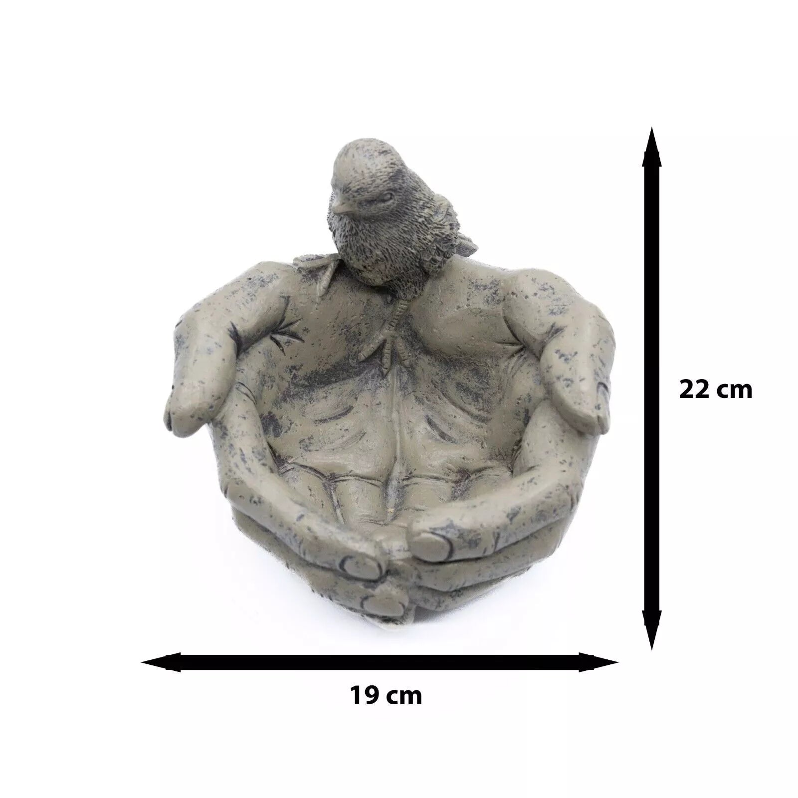 Konstnärlig handmatare i harts för fåglar — Elegant trädgårdsskulptur och utomhusdekor