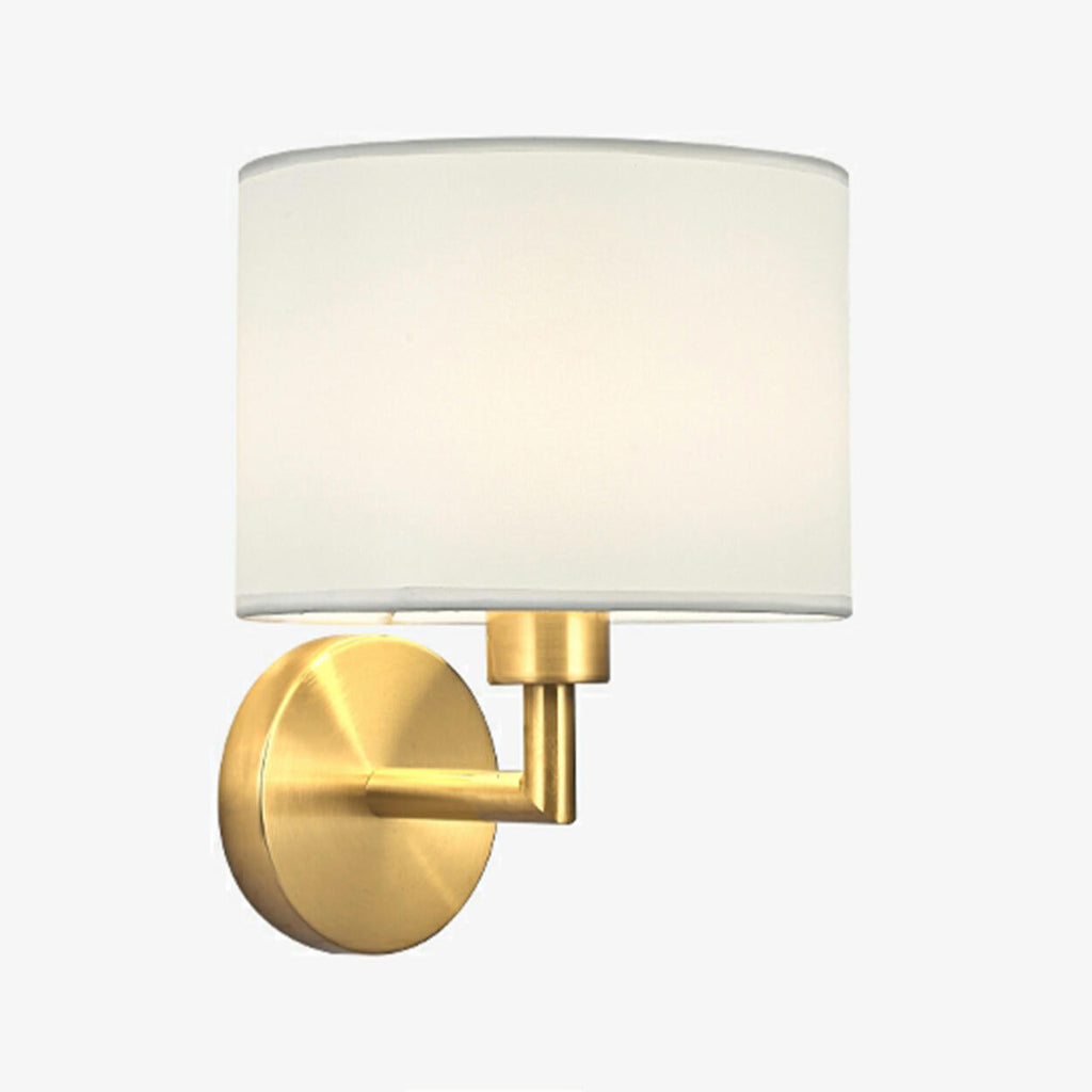 Modern vägglampa i tyg med skärm – Geometrisk design för sovrumsbelysning