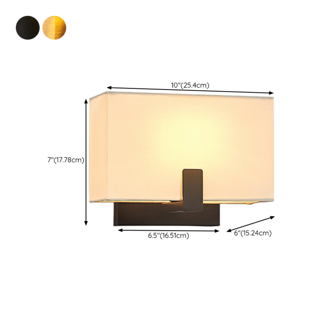 Modern vägglampa i tyg med skärm – Geometrisk design för sovrumsbelysning