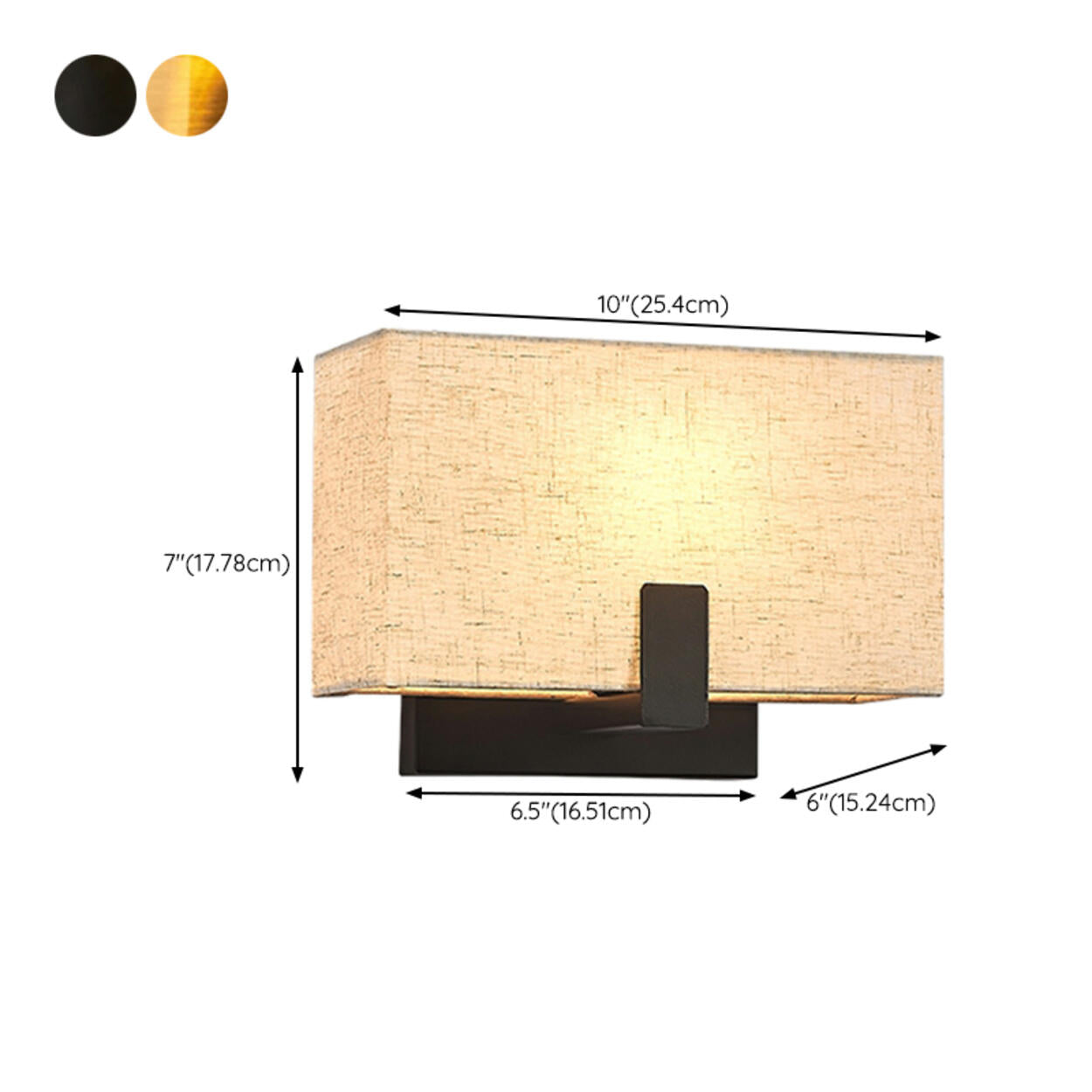Modern vägglampa i tyg med skärm – Geometrisk design för sovrumsbelysning