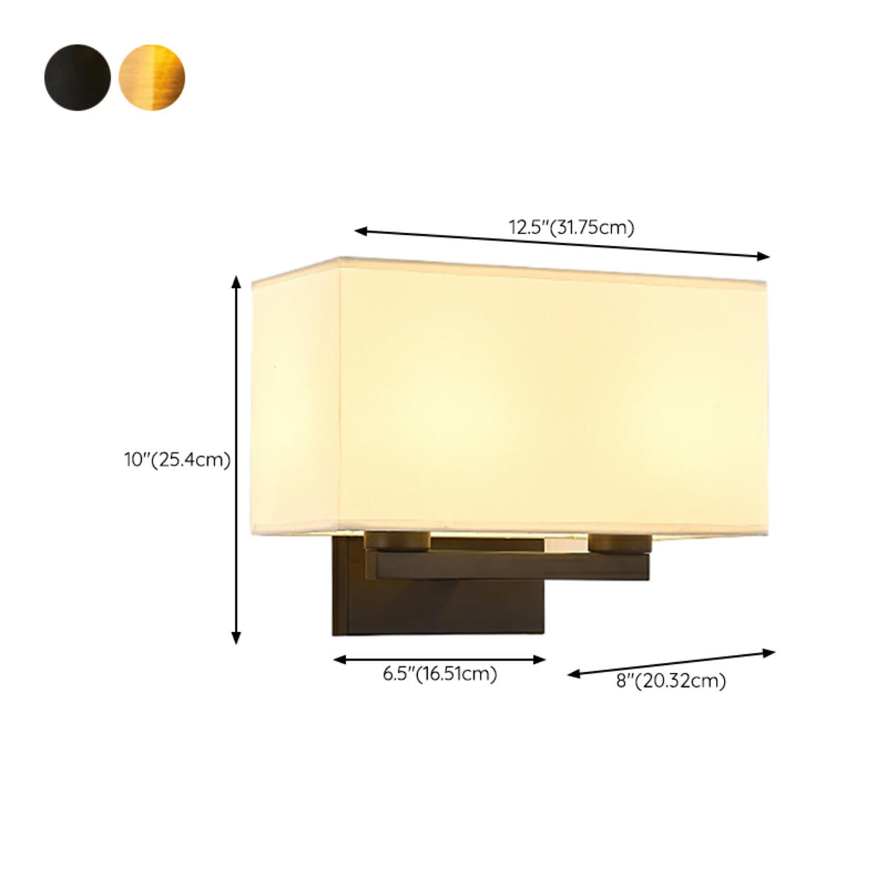 Modern vägglampa i tyg med skärm – Geometrisk design för sovrumsbelysning