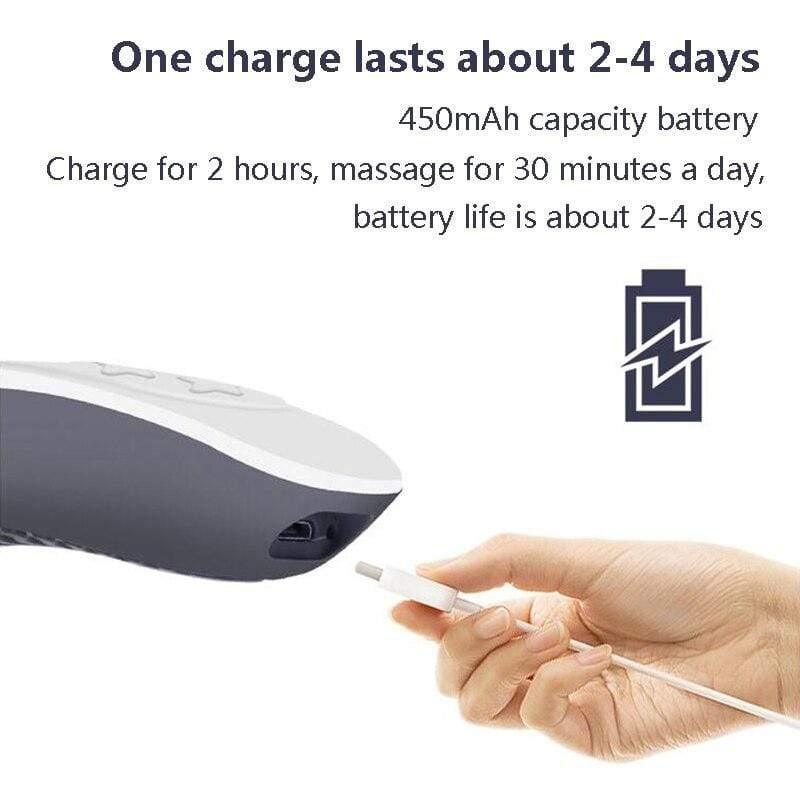 Bärbar nack- och axelmassageapparat – Multilägespuls, USB-laddningsbar