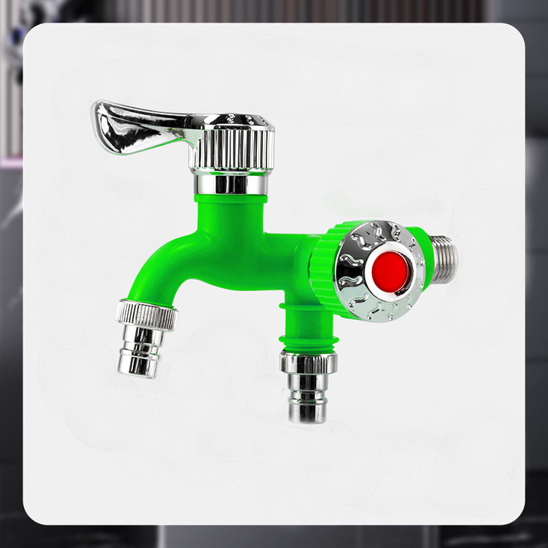 Väggblandare med dubbla utlopp – En-i-två-ut-kran för bidé och tvättmaskin