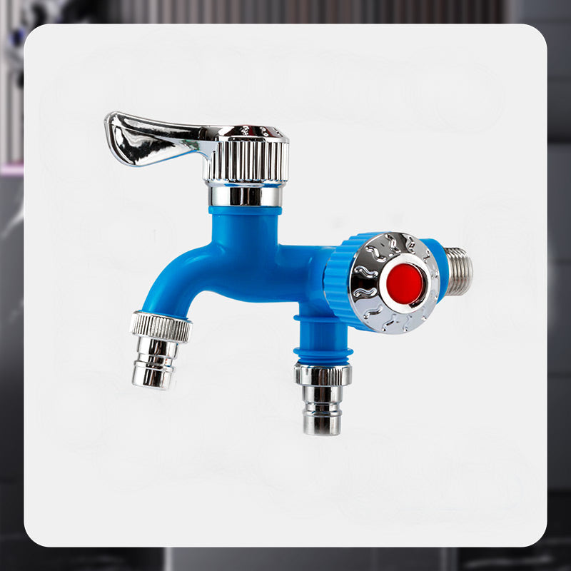 Väggblandare med dubbla utlopp – En-i-två-ut-kran för bidé och tvättmaskin