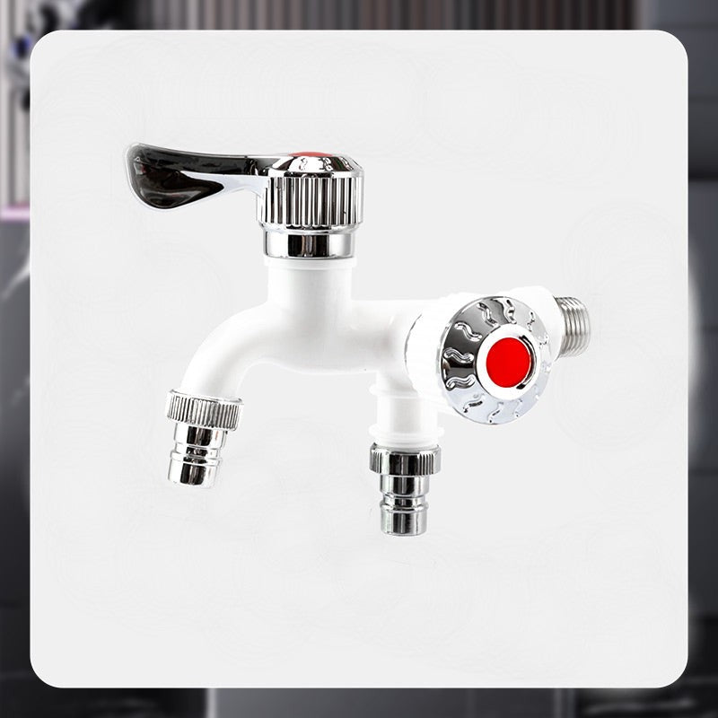 Väggblandare med dubbla utlopp – En-i-två-ut-kran för bidé och tvättmaskin