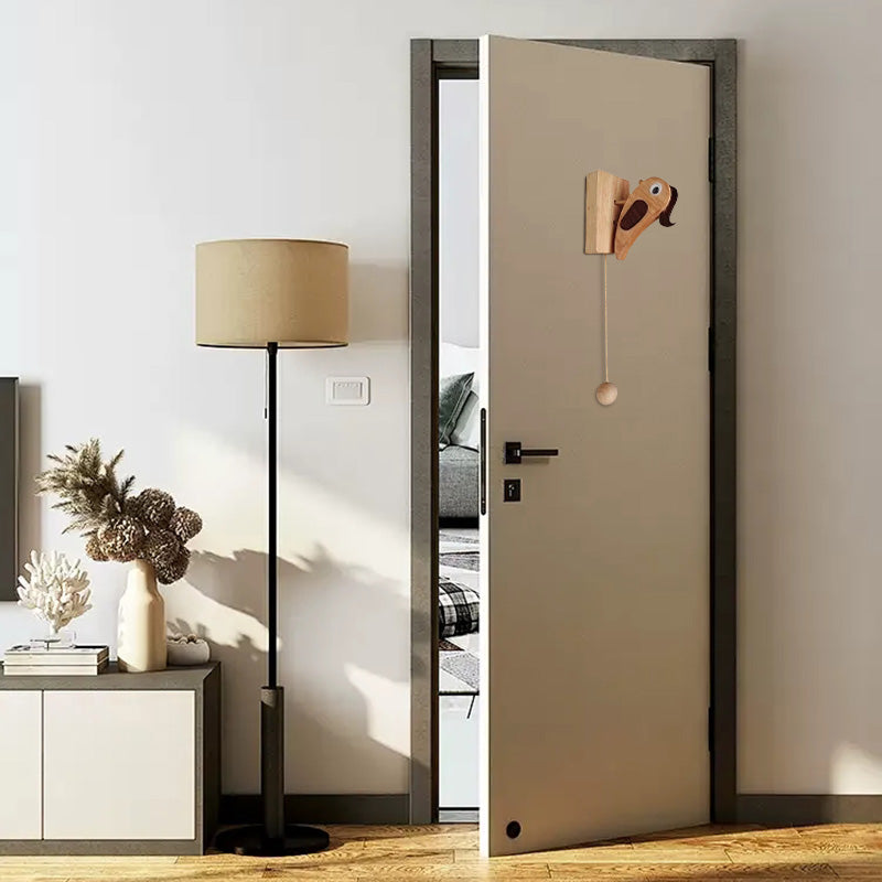 Handgjord dörrknackare i trä av hackspett – rustik dekorativ beslag