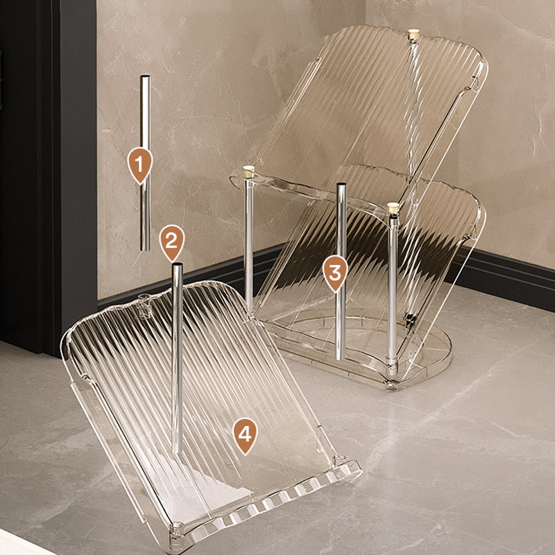 Genomskinlig skohylla i flera lager – hållbar stapelbar organisatör