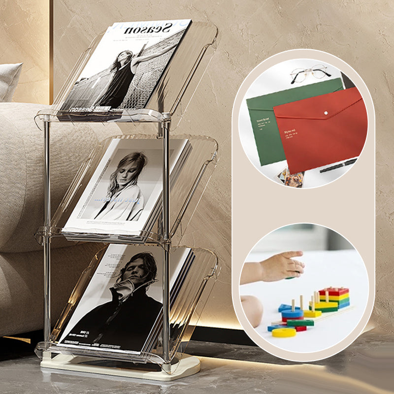 Genomskinlig skohylla i flera lager – hållbar stapelbar organisatör