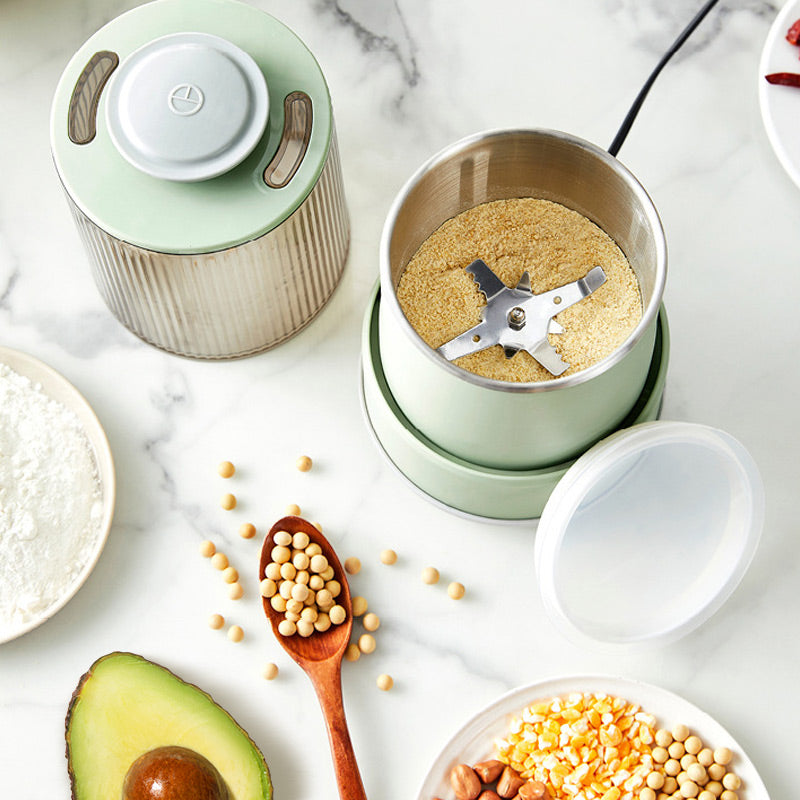 2-i-1-kvarn – Kraftig manuell och elektrisk kvarn i rostfritt stål