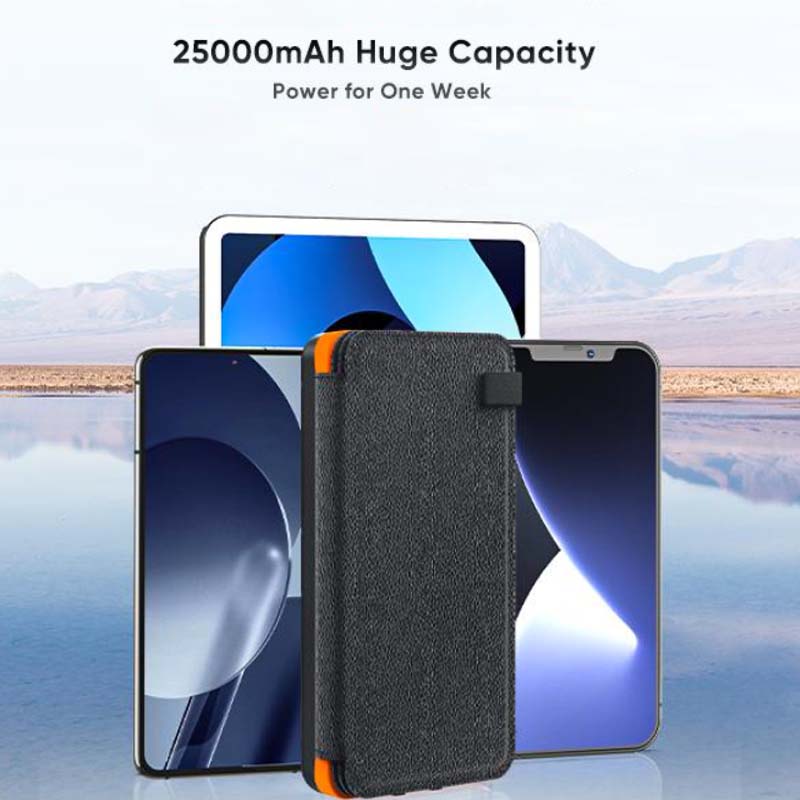 UltraPower 25000mAh solladdare – Bärbar powerbank med hög kapacitet