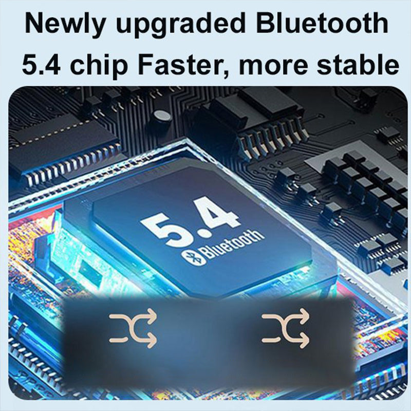 Vattentäta trådlösa nackband - Bluetooth-hörlurar med digital skärm