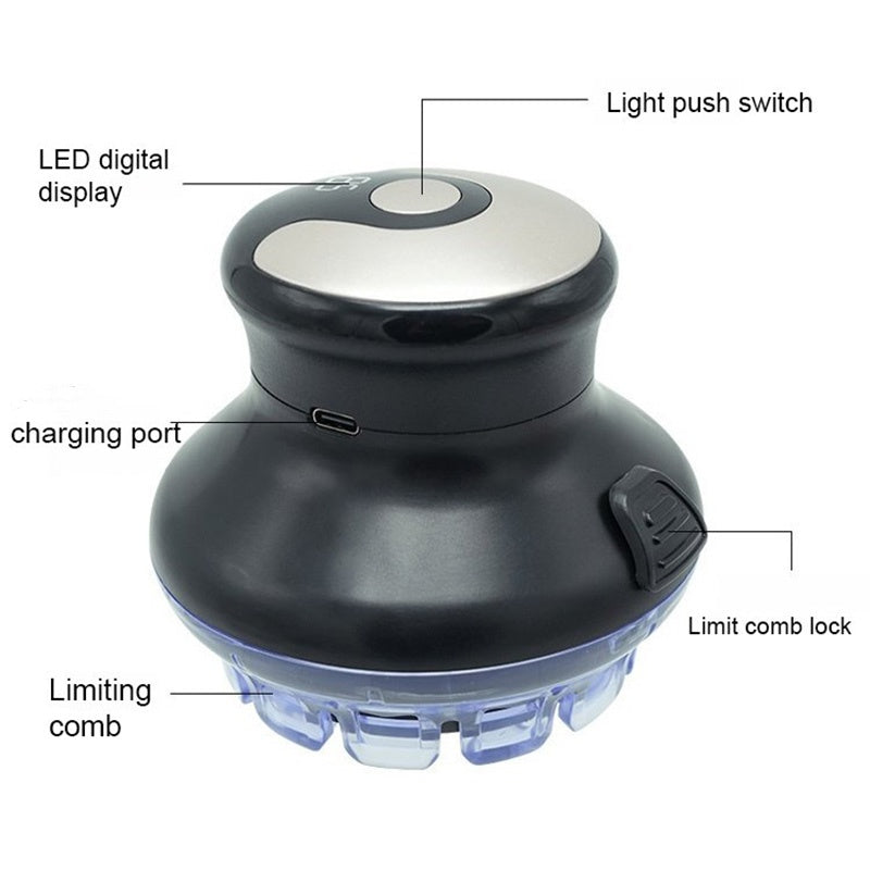 Sladdlös hårtrimmer – LED-display, justerbara blad, bärbart trimningskit