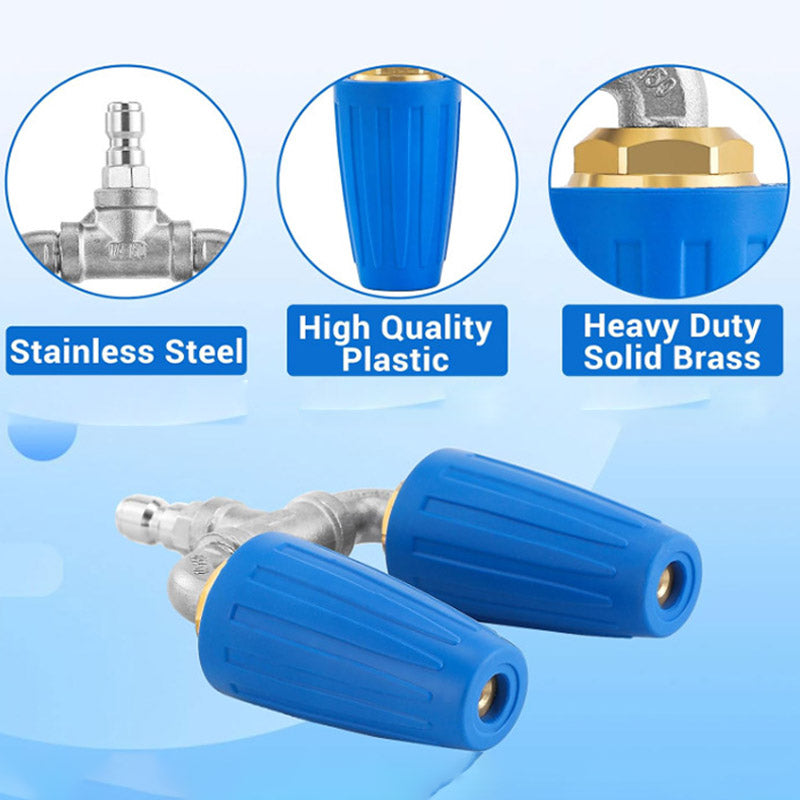 Dubbel- och trippelstrålemunstycke - Högtryckstvätttillbehör för djuprengöring