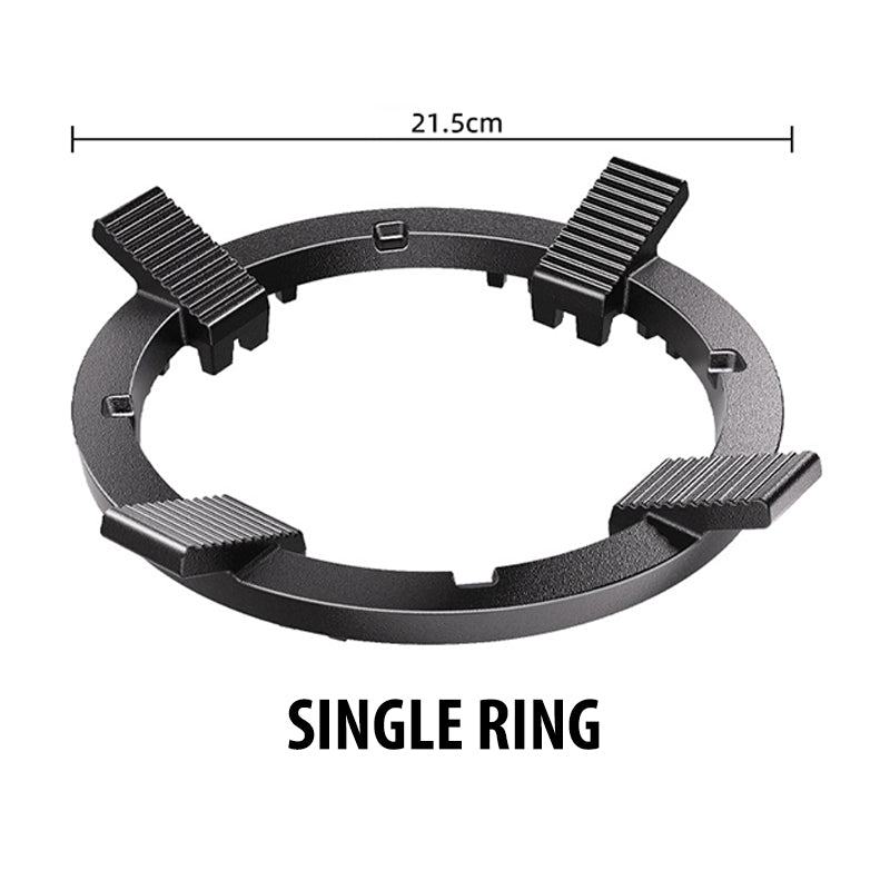 Justerbart spishäll i gjutjärn – Halkfritt gasbrännarställ med avtagbar innerring