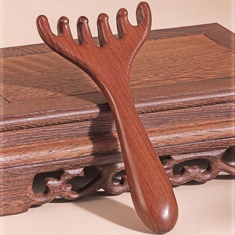 6-stifts hårbottenterapi massagekam - håravslappning akupressur huvud stresslindring verktyg