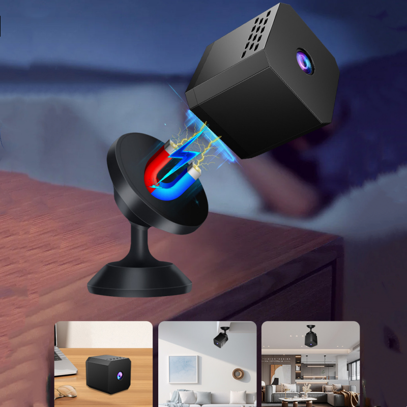 Bärbar miniövervakningskamera - Smart rörelsesensor och HD-inspelning