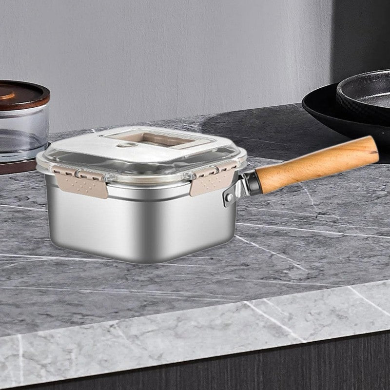 5-i-1-set med multikokningspannor – Mångsidig fritös, ångkokare, såsgryta och sil för enkel matlagning