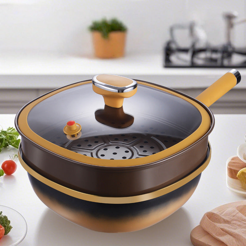 Non-stick smart kastrull - Titanpanna med justerbar värme
