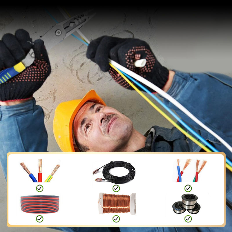 Allt-i-ett justerbar avisoleringstång – avbitartång, krymptång och skruvmejsel för elarbeten