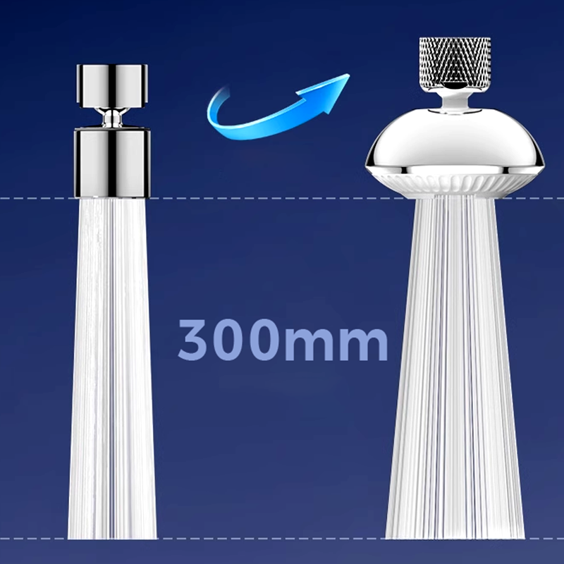 360° svängbar kranadapter – Dubbelflödesvattenkontroll med anti-backflow-design