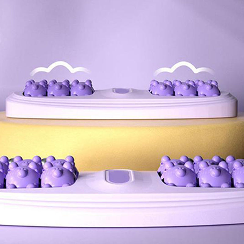 Bärbar fotmassageapparat med dubbla rullar – Lindrar plantar fasciit, lindrar värk och ökar cirkulationen