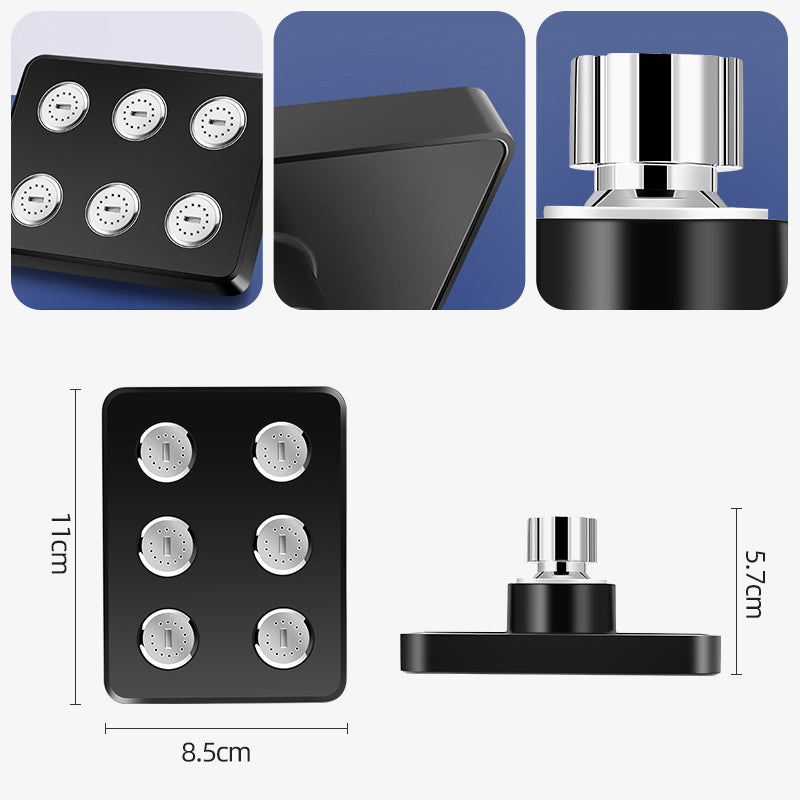 Premium svängbart fyrkantigt duschmunstycke – Högtrycksregn och enkel montering