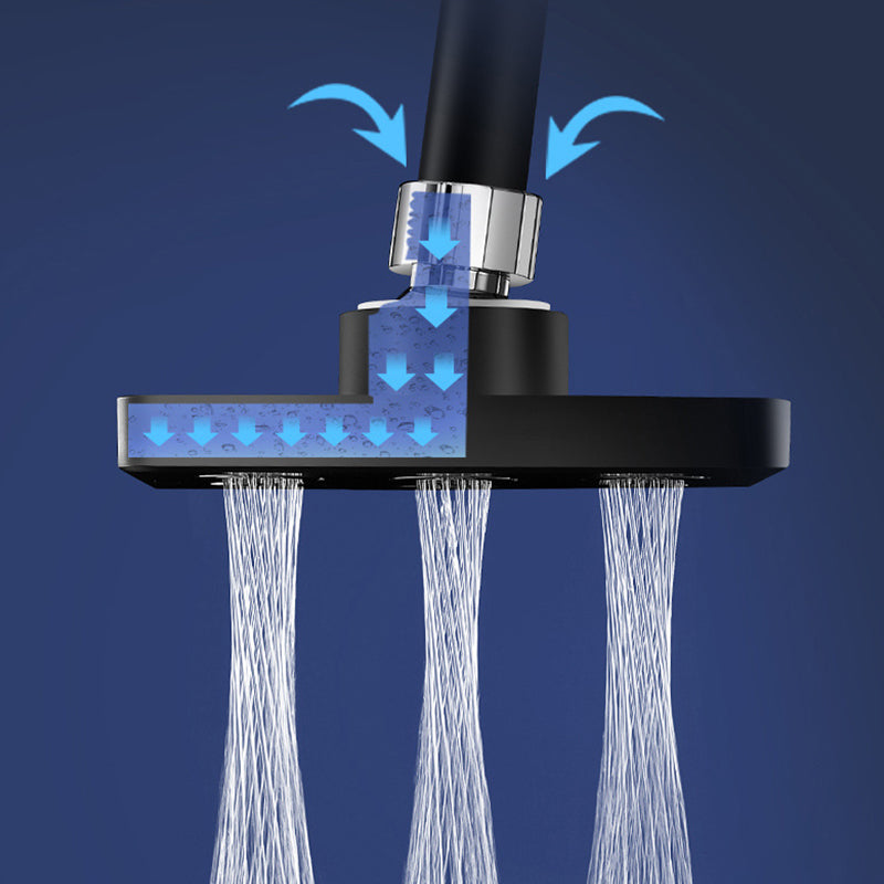 Premium svängbart fyrkantigt duschmunstycke – Högtrycksregn och enkel montering