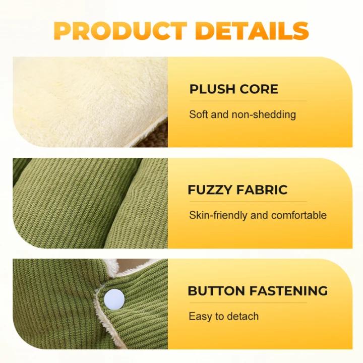 Plyschig grottsäng för husdjur – Slutet varmt gömställe för katter och små raser