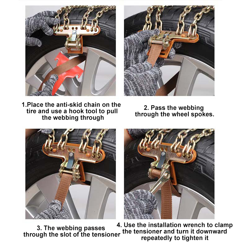 Allvädersskyddade däckkedjor - Säkrare körning på is och snö