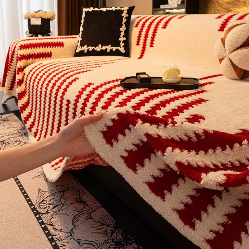 Halkfri plyschfilt – Mjuk och mysig pläd med stretchiga elastiska kanter