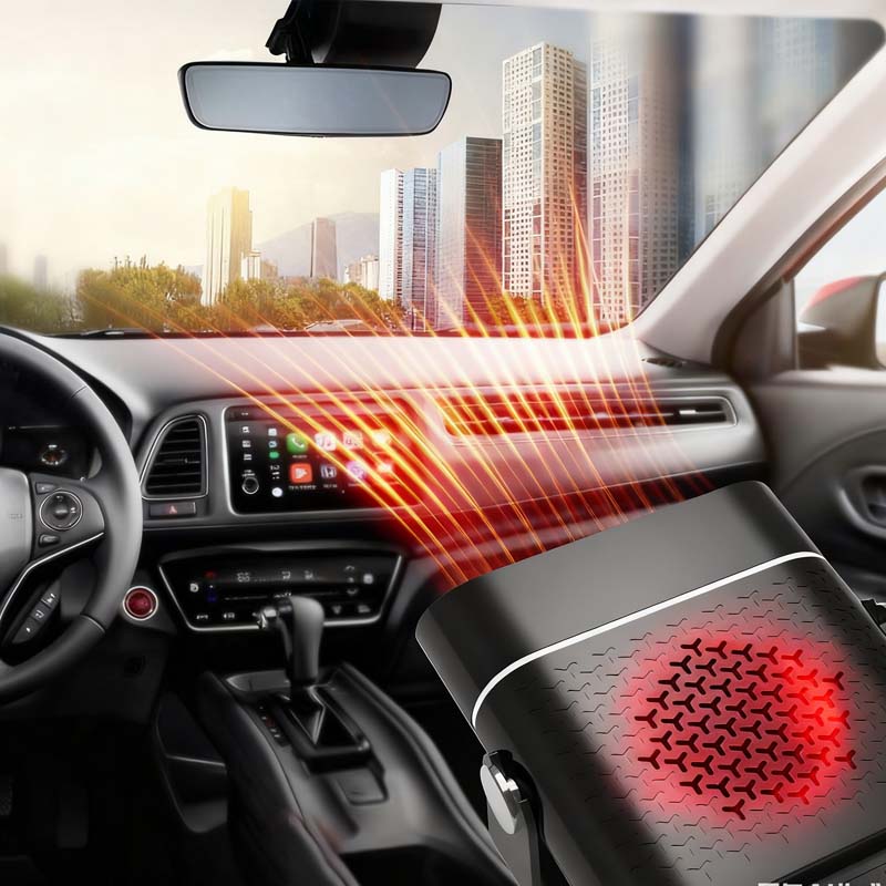 360° svängbar bärbar bilvärmare – Kompakt vintervärmare för resor och bilresor