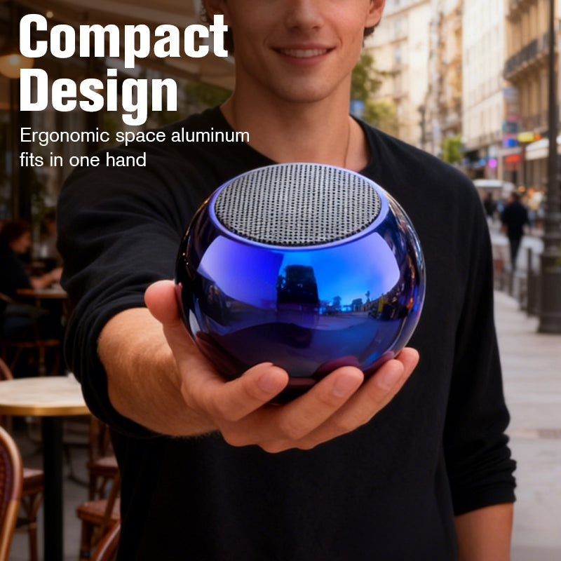 Mini trådlös högtalare – Djup bas, fullregister 360° ljud, utökat batteri