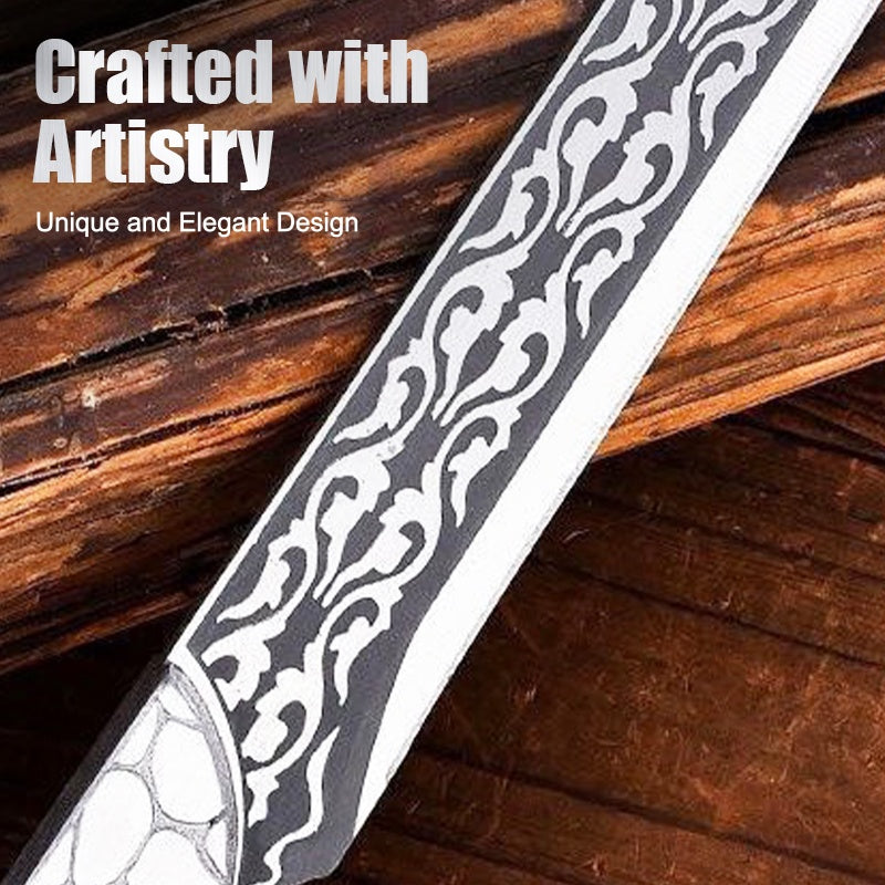 Allroundkniv för överlevnad – Campingverktyg i stål med full tånge och tillbehör