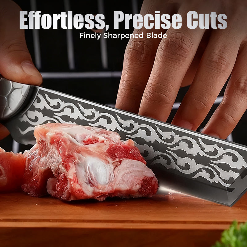 Allroundkniv för överlevnad – Campingverktyg i stål med full tånge och tillbehör