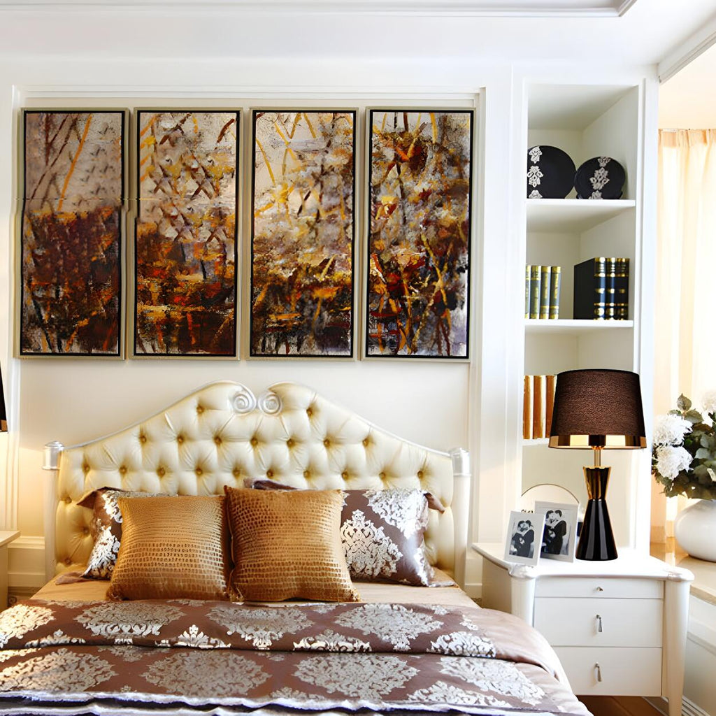 Skandinavisk inspirerad keramisk bordslampa med tygskärm