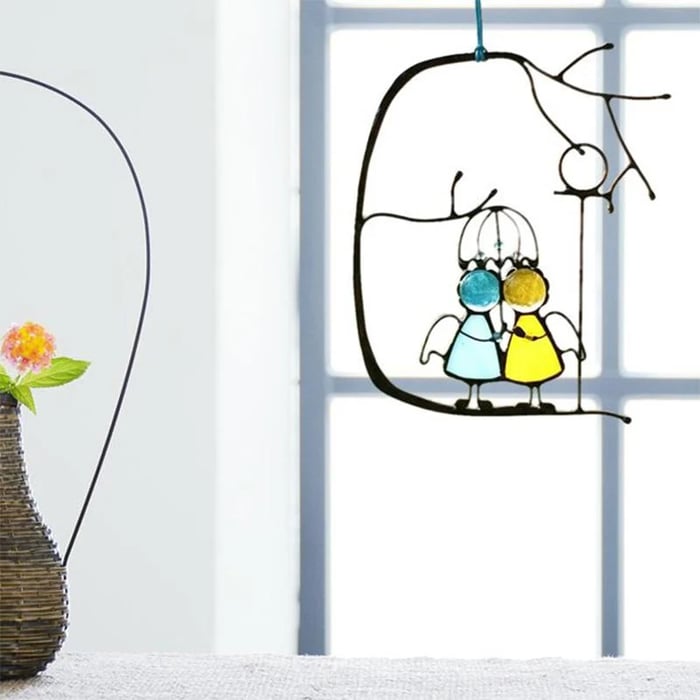 LumiPane – Minimalistisk solfångare i målat glas | UV-resistent fönster- och väggdekoration