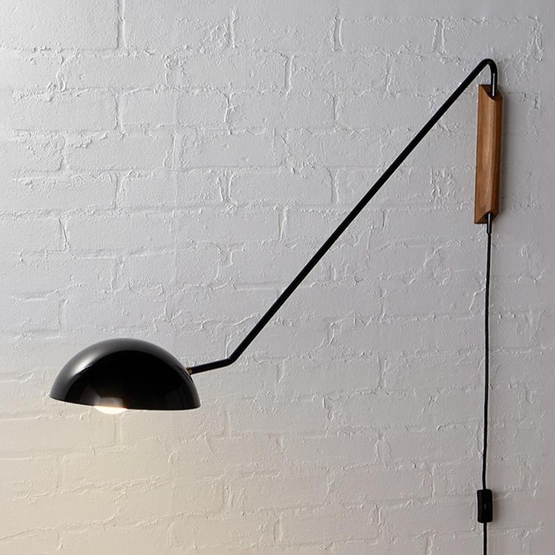 Modern svängvägglampa - Lång arm justerbar lampa