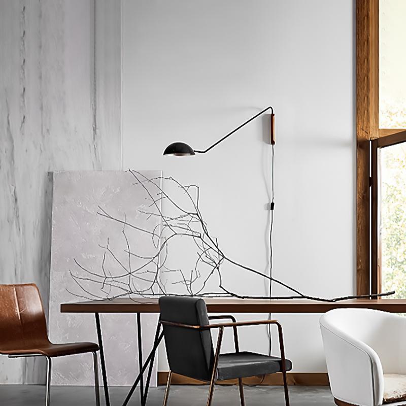 Modern svängvägglampa - Lång arm justerbar lampa