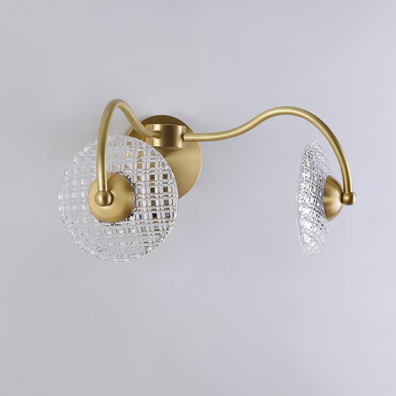 Böjd modern mässingslampa - konstnärlig väggmonterad vägglampa