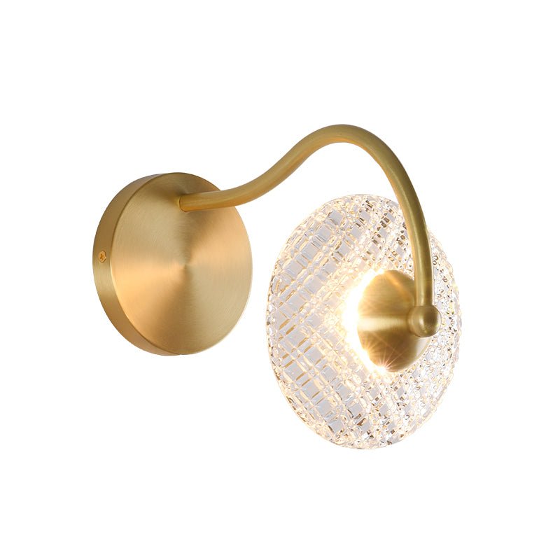 Böjd modern mässingslampa - konstnärlig väggmonterad vägglampa