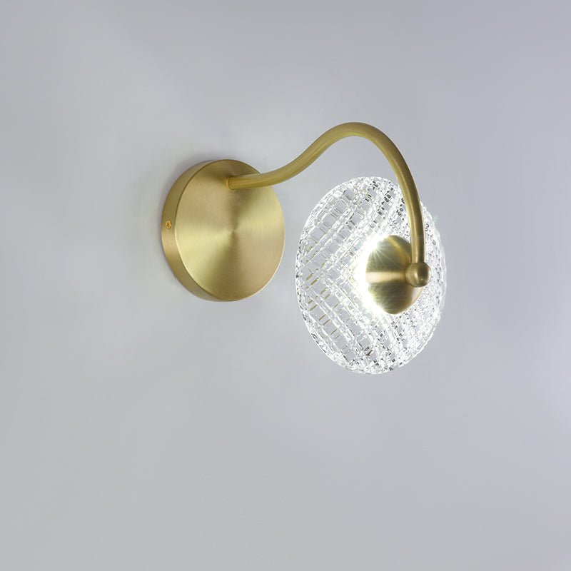 Böjd modern mässingslampa - konstnärlig väggmonterad vägglampa