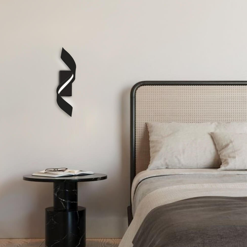 Modern spiralformad LED-vägglampa - Konstnärlig banddesign