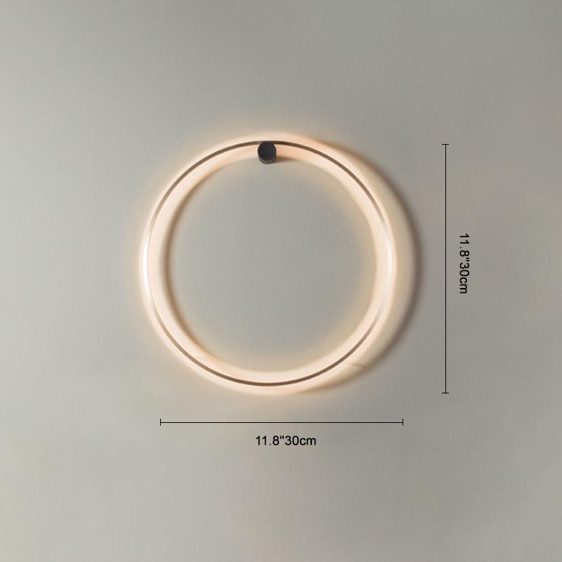 Rund LED-accentvägglampa - Modern ringformad armatur