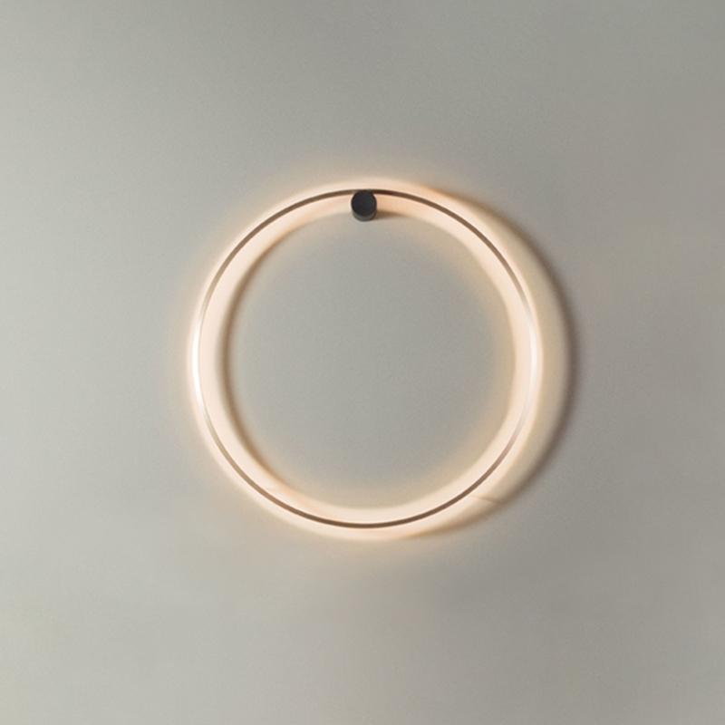 Rund LED-accentvägglampa - Modern ringformad armatur