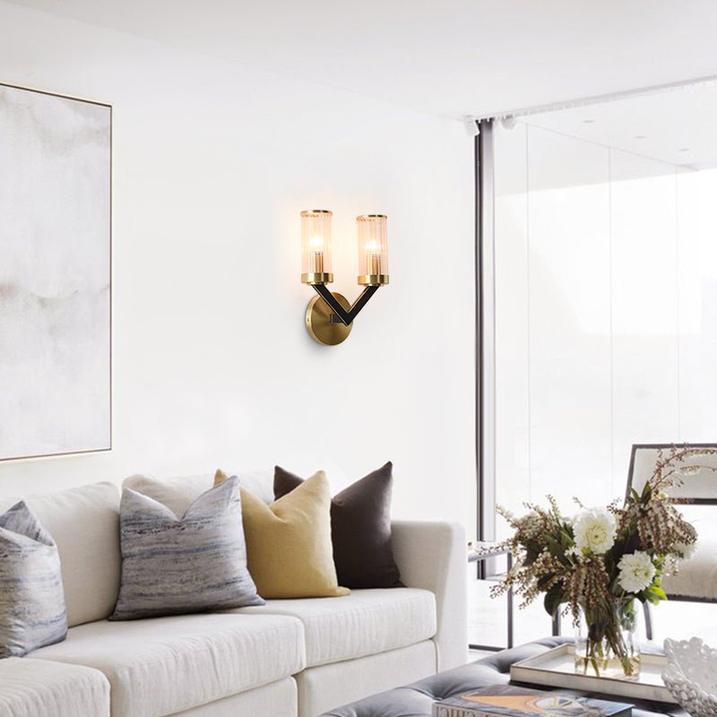 V-Design Vägglampa - Kreativ Cylinderformad Sminklampa