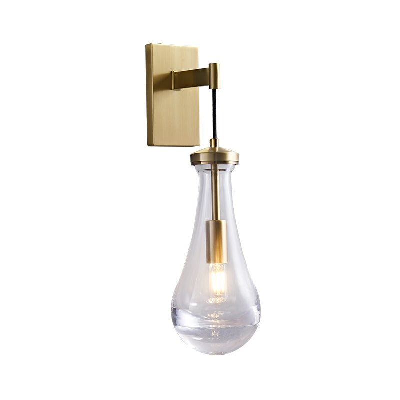 Elegant vägglampa med droppformad glasskärm - Minimalistisk belysning